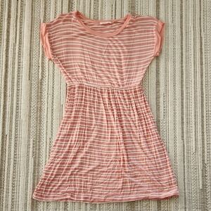 Reborn J Pink Striped Casual Dress